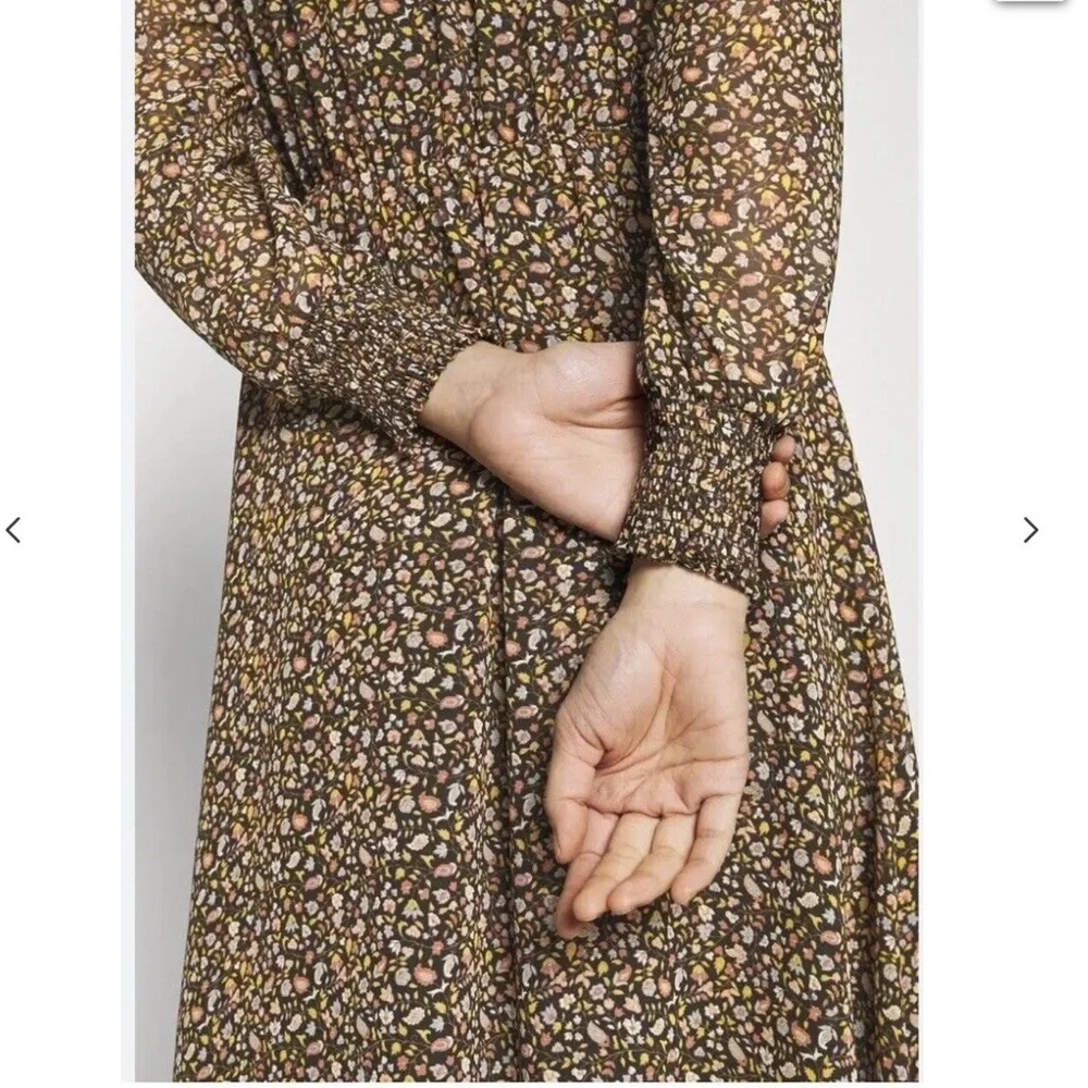 Madewell (Re)sourced Georgette Smocked Midi Dress in Folktale Paisley Size XS - Picture 6 of 14